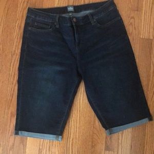 New York & Company denim cuffed Bermuda shorts.